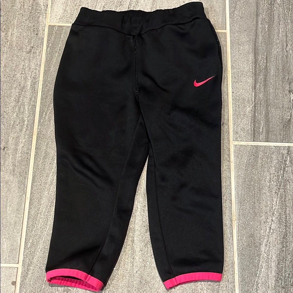 Nike Kids Black and Pink Bottoms